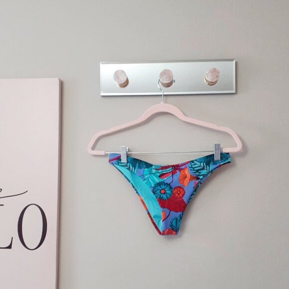NWT PHAX floral print convertible bandeau bikini top & cheeky bikini bottom set - Picture 14 of 15